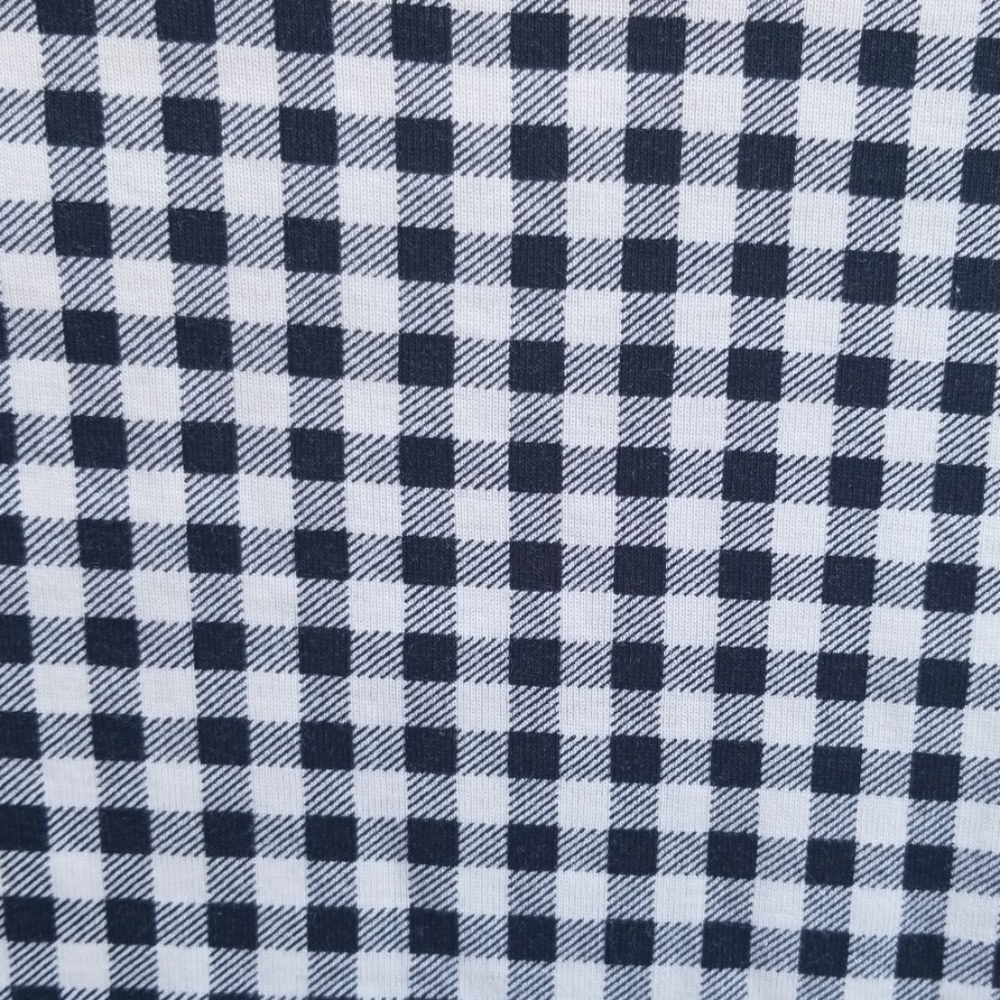 Lands End Gingham Check Knit Wide Neck Sz L Top - Picture 4 of 4